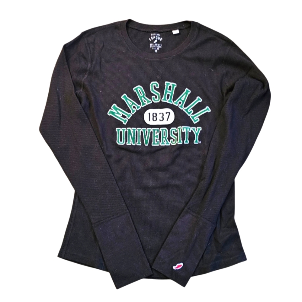 Marshall University Long Sleeve Thermal tee Top Shirt Medium